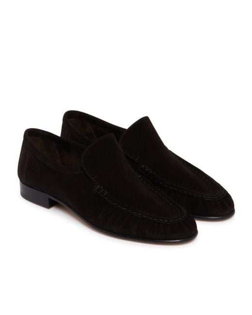 The Row Black Soft Mocassin Two Loafers