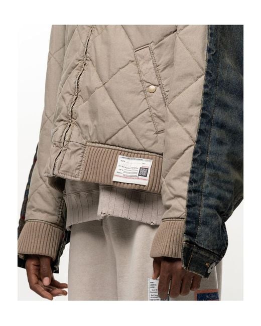 Maison Mihara Yasuhiro Brown Combined Quilt Denim Jacket for men