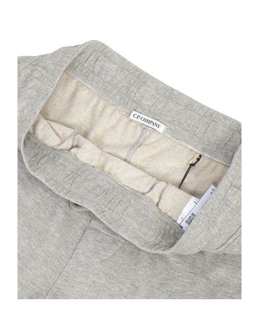 C P Company Gray Drawstring Shorts for men