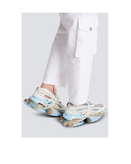 Balmain White Unicorn Trainers for men