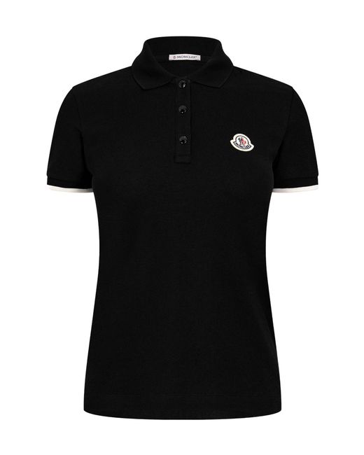Moncler Black Short-Sleeved Polo Shirt