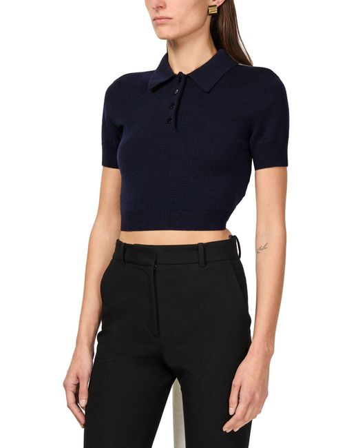Loewe Blue Casual Short-Sleeve Top