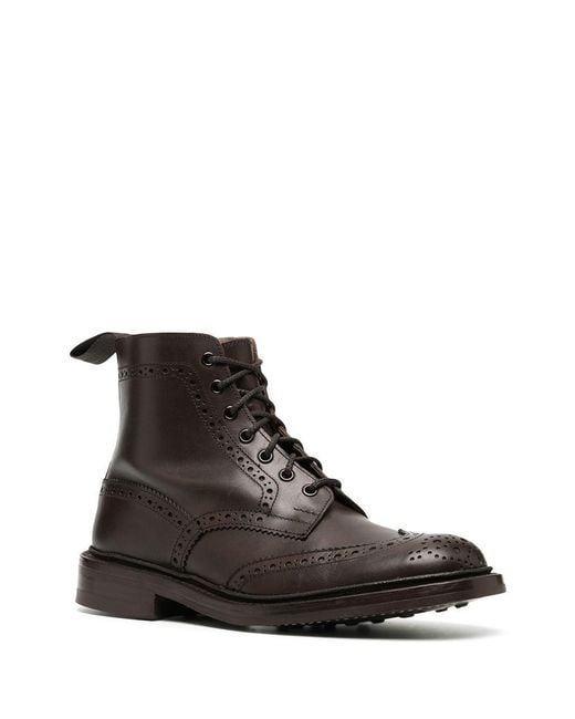 Tricker's Black Tricker's Lace-Up Boots for men
