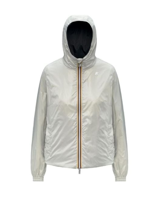 K-Way White Lil 2.0 Plus.2 Reversible Jacket