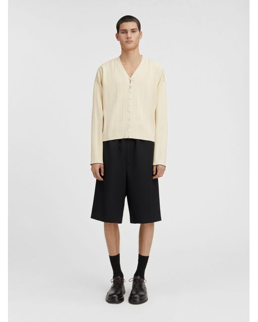 Jacquemus Natural Pleated Cardigan for men