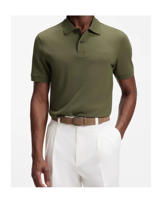 Boss Green Pure Cotton Polo Shirt With Chest Logo for men
