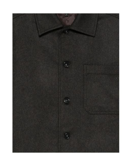 A.P.C. Black Long Sleeve Shirt for men