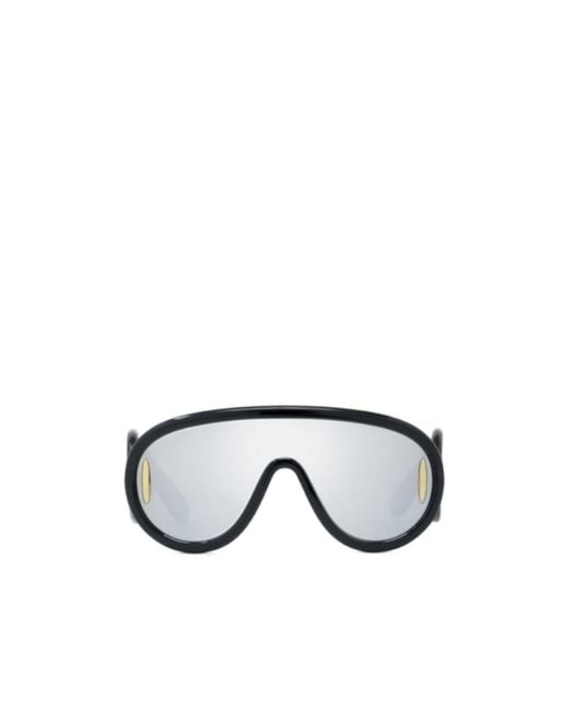 Loewe White Shield Frame Sunglasses
