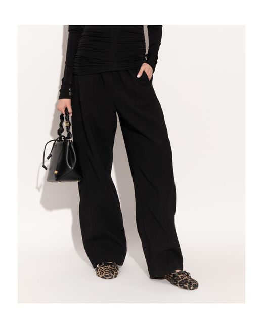 Ganni Brown Buckle Leopard-Print Mules