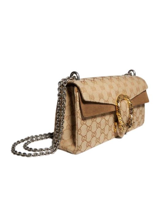 Gucci Natural Dionysus Monogrammed Medium Shoulder Bag