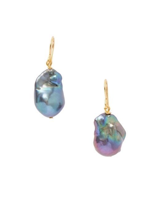 Jil Sander Blue Grainy Earrings