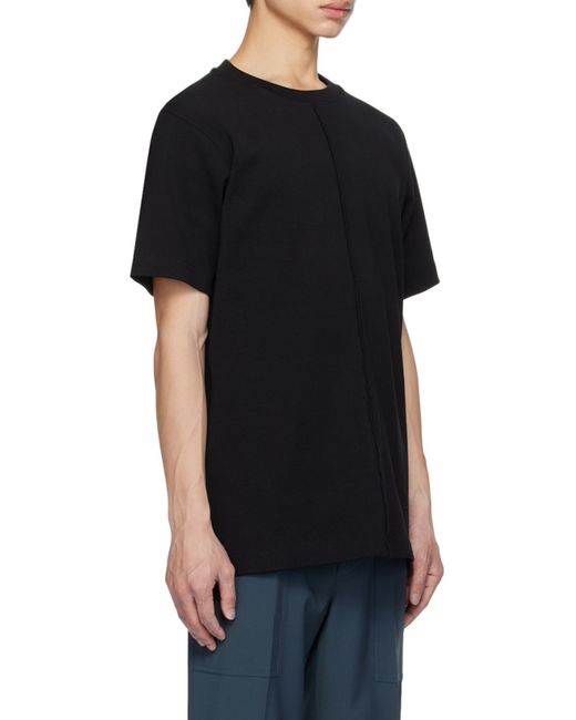 Helmut Lang Black Logo-Embroidered Cotton T-Shirt for men