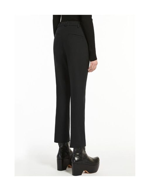Sportmax Black Straight Leg Tailored Pants