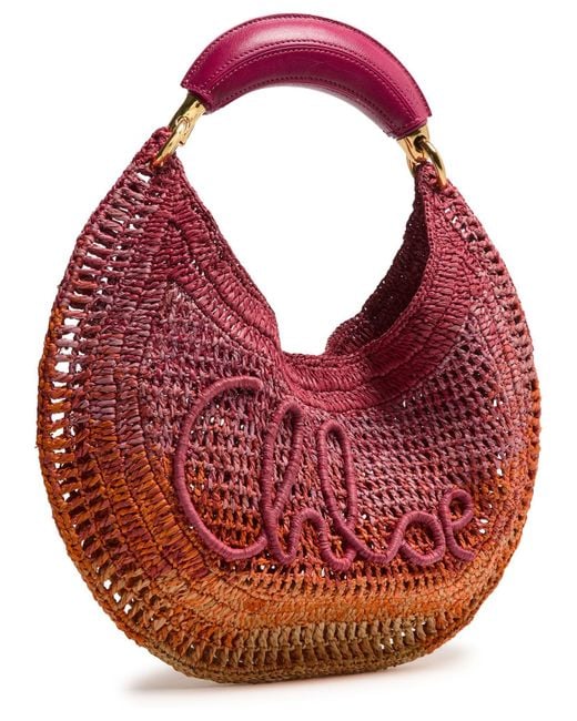 Chloé Red Summer Banana Hobo Bag