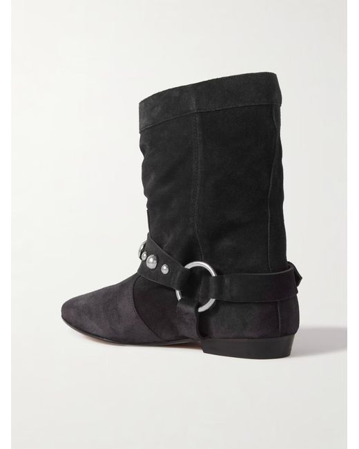 Isabel Marant Black Stania Slip-On Ankle Boots