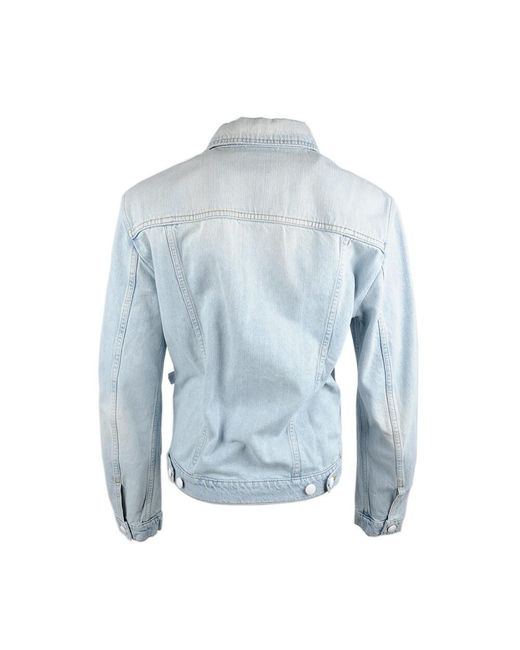 Gcds Blue Logo Denim Jacket for men