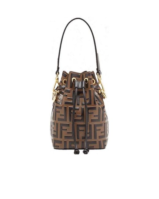 Fendi Brown Mon Tresor Mini Bucket Bag