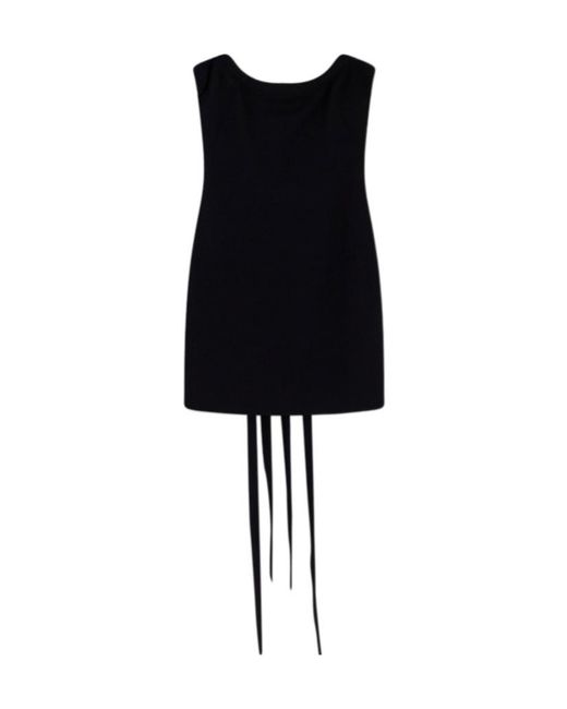 The Attico Black Viscose Blend Mini Dress