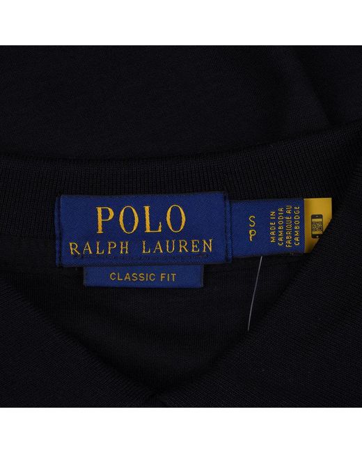 Polo Ralph Lauren Black Logo-Embroidered Polo Shirt for men
