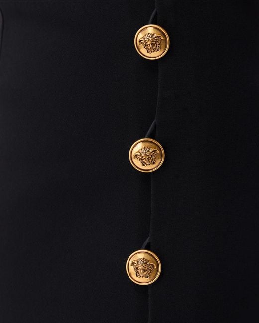 Versace Black Stretch Viscose Cady Mini Dress