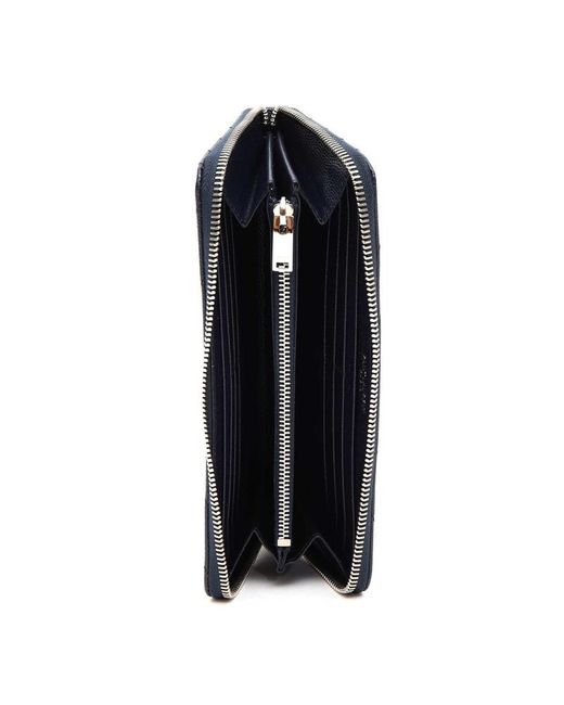 Saint Laurent Blue Zipper Wallet
