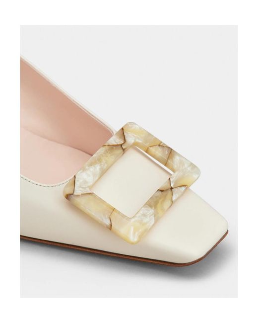 Roger Vivier Natural Belle Vivier Motherpearl High Heels