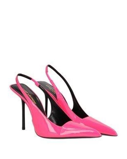 Saint Laurent Pink Patent Leather High Heels