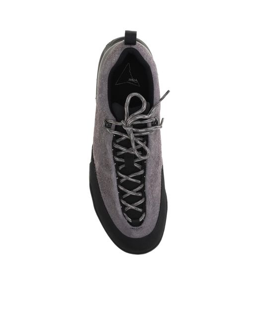 Roa Black Cingino Lug-Sole Low-Top Sneakers for men