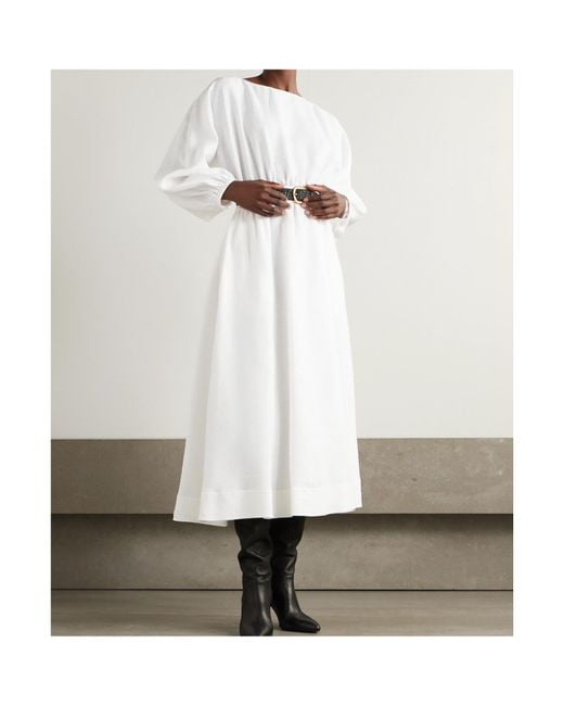 Gabriela Hearst White Long Sleeve Dress