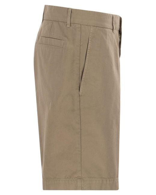 Brunello Cucinelli Natural Buttoned Bermuda Shorts for men