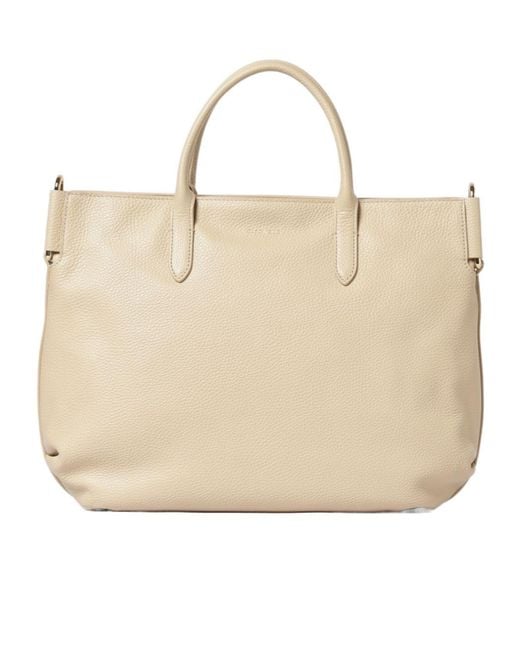 Coccinelle Natural Logo Printed Strapped Shoulder Bag