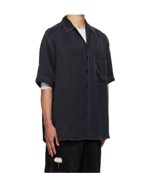 Song For The Mute Black Short Sleeve Shirt for men