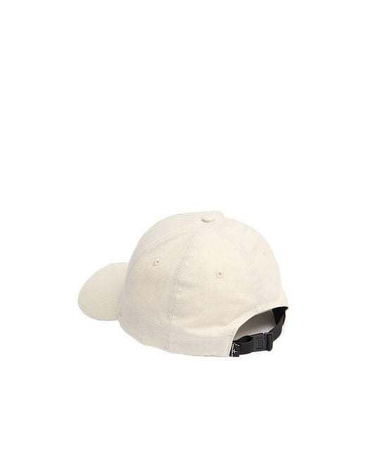 Stone Island White Logo Cotton Baseball Cap for men