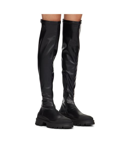 Moncler Black Hevea Over-The-Knee Boots