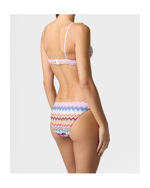 Missoni Multicolor Lurex Zigzag Bikini Set