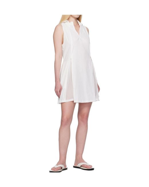 Amomento White Hooded Mini Dress