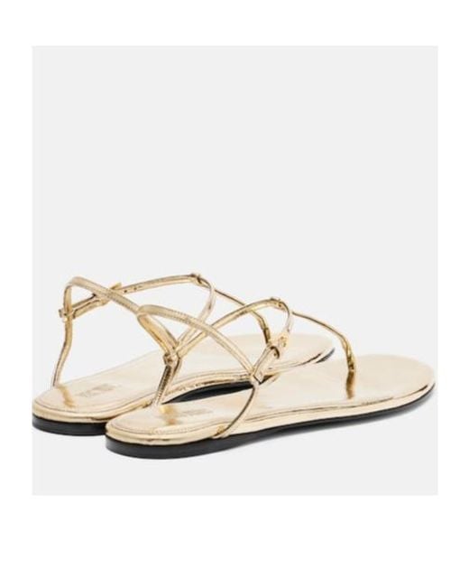 Paris Texas White Montecarlo Metallic Leather Thong Sandals