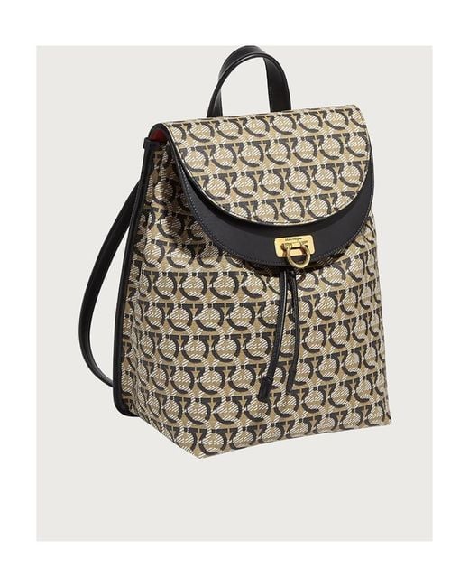 Ferragamo Multicolor Monogram-Logo Backpack