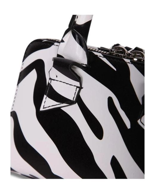 The Attico Black The Friday Printed Mini Shoulder Bag