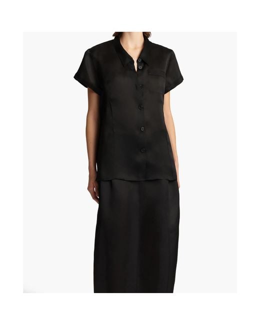 Khaite Black Keefe Button-Up Shirt
