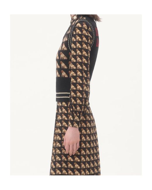 Valentino Black Petit Charles Jacquard Wool Gilet