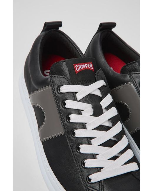 Camper Black Runner Four Leather Sneakers for men