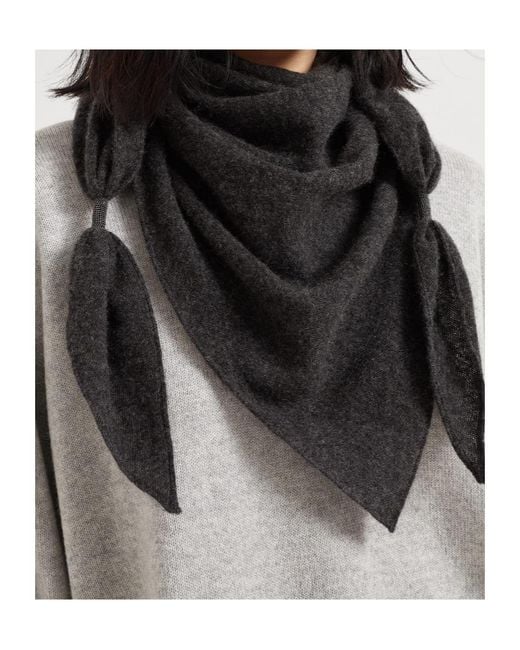 Brunello Cucinelli Black Monili-Chain Scarf