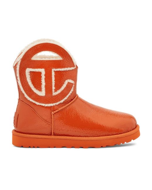 Ugg Orange X Telfar Logo Mini Crinkle Boots for men