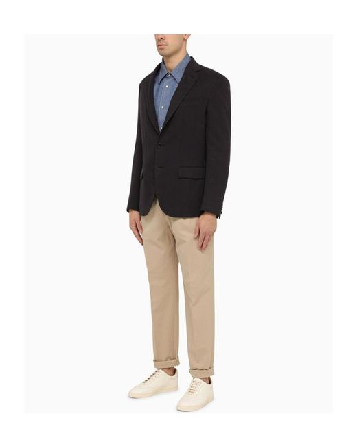 Loro Piana Black Single-Breasted Suit Jacket for men