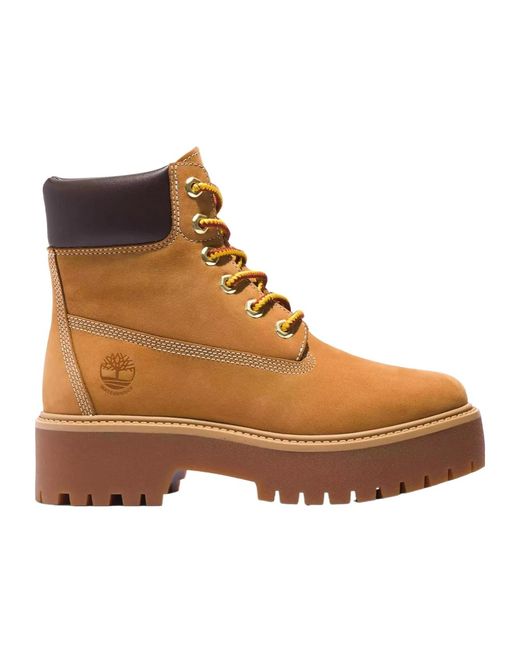 Timberland Brown Stone Street Platform Boots