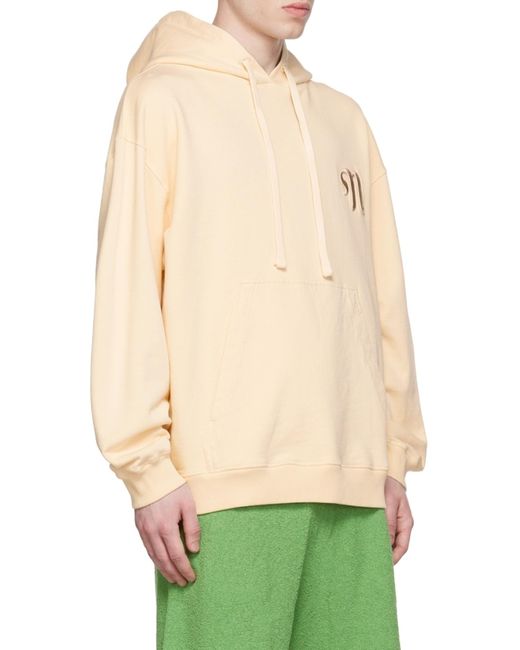 Nanushka Natural Logo Embroidered Hoodie