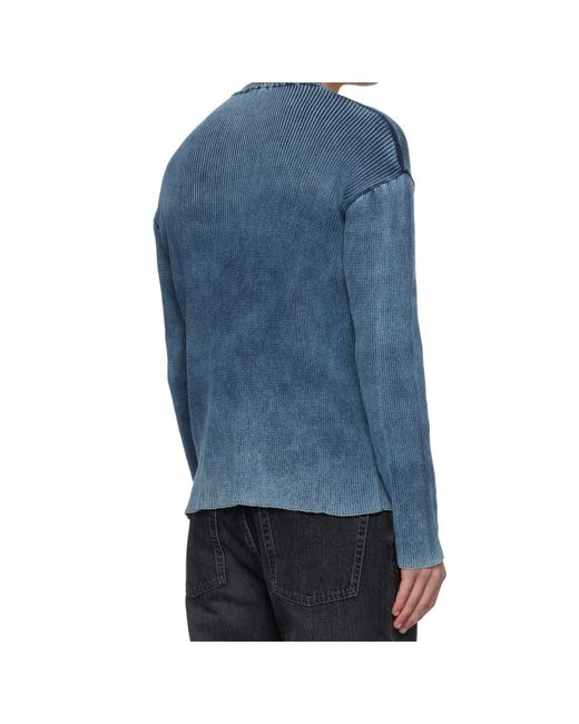 DIESEL Blue K-Darren-D Ribbed Cut-Out Sweater for men