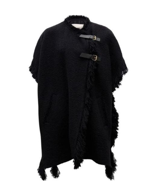 Isabel Marant Black Fringed Buckled Sleeveless Jacket