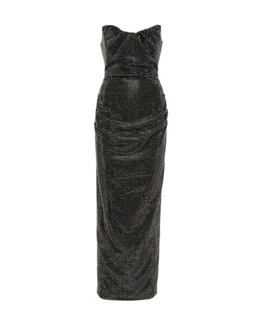 Roland Mouret Black Trimmed Strapless Dress
